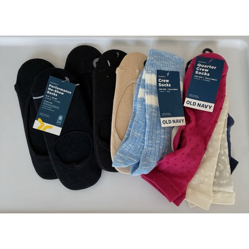 Old Navy Women's Sock Lot 12 Pairs Crew Quarter Crew No Show Mixed